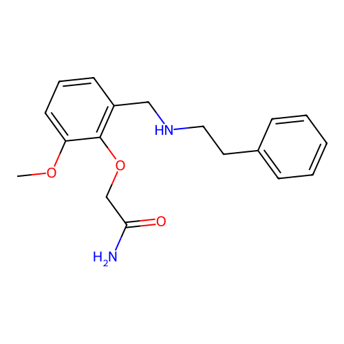2-(2-Methoxy-6-{[(2-phenylethyl)amino]methyl}phenoxy)acetamide structure