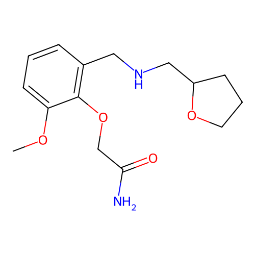 2-[2-Methoxy-6-[(oxolan-2-ylmethylamino)methyl]phenoxy]acetamide structure