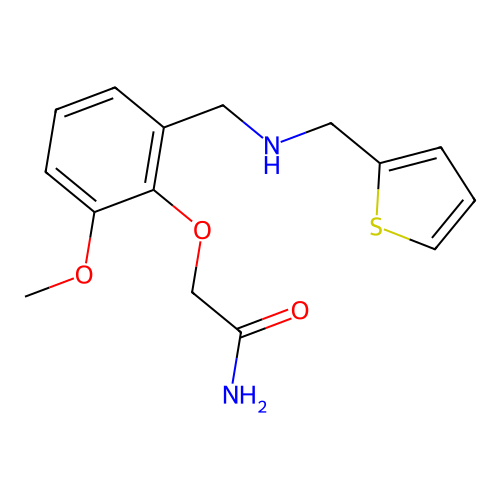 2-(2-Methoxy-6-{[(thiophen-2-ylmethyl)amino]methyl}phenoxy)acetamide structure