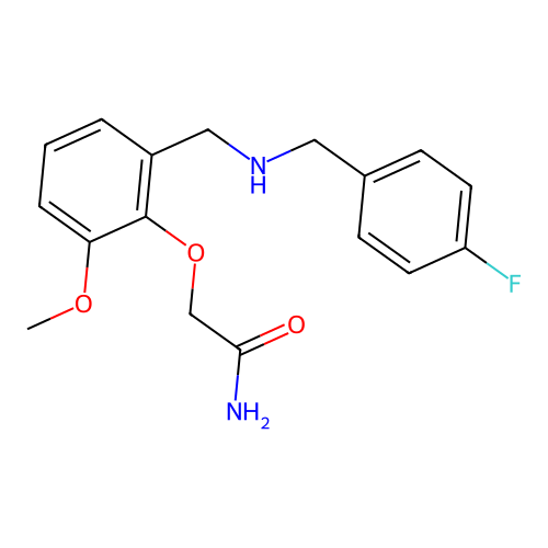 2-(2-{[(4-Fluorobenzyl)amino]methyl}-6-methoxyphenoxy)acetamide structure