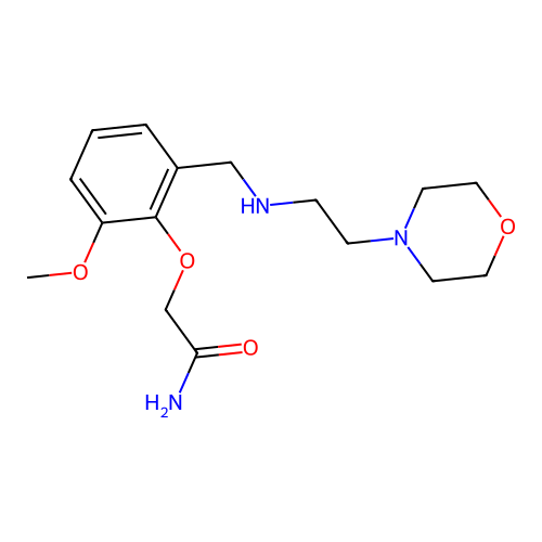 2-[2-Methoxy-6-[(2-morpholin-4-ylethylamino)methyl]phenoxy]acetamide structure