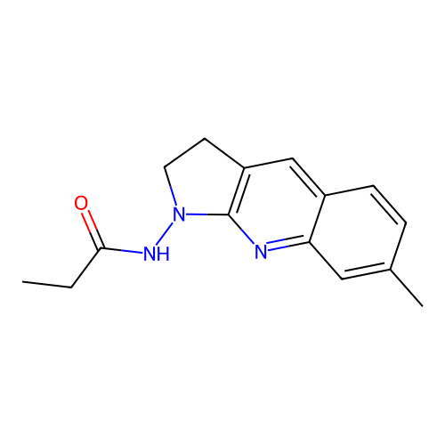 N-(7-methyl-2,3-dihydro-1H-pyrrolo[2,3-b]quinolin-1-yl)propanamide structure