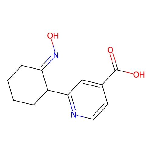 2-(2-(Hydroxyimino)cyclohexyl)pyridine-4-carboxylic acid structure