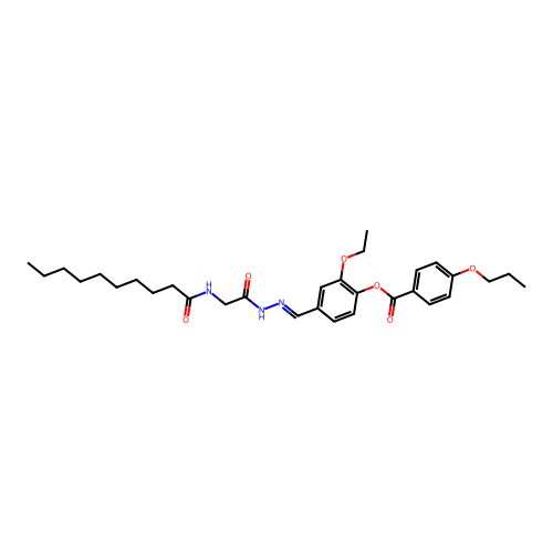 2-Ethoxy-4-[[2-[2-[(1-oxodecyl)amino]acetyl]hydrazinylidene]methyl]phenyl 4-propoxybenzoate structure