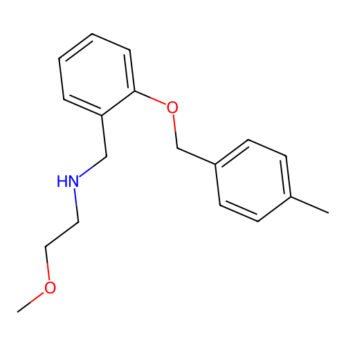 2-methoxy-N-{2-[(4-methylbenzyl)oxy]benzyl}ethanamine structure