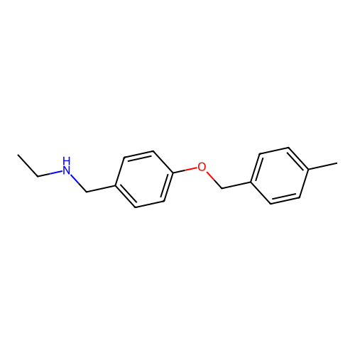 N-[[4-[(4-methylphenyl)methoxy]phenyl]methyl]ethanamine structure