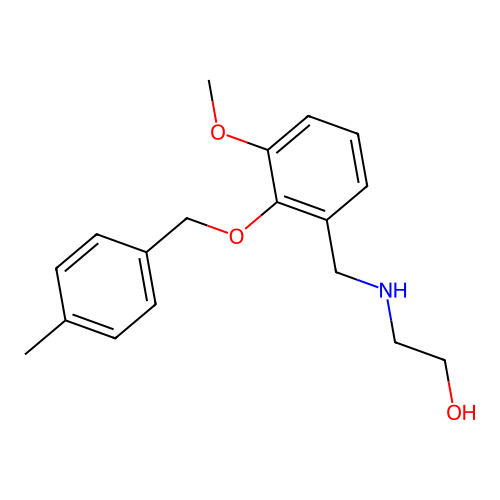 2-({3-Methoxy-2-[(4-methylbenzyl)oxy]benzyl}amino)ethanol structure
