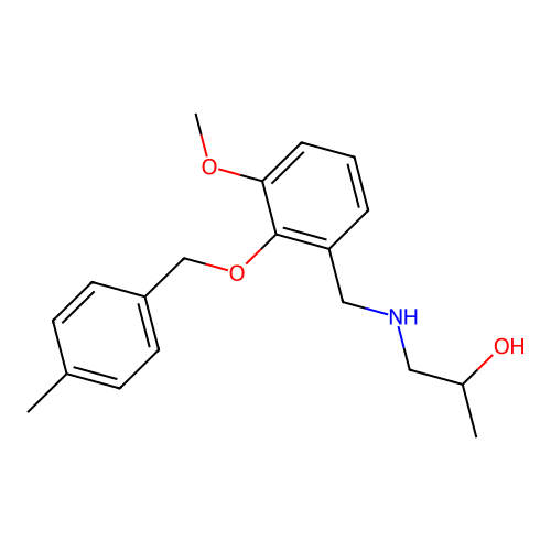 1-({3-Methoxy-2-[(4-methylbenzyl)oxy]benzyl}amino)-2-propanol structure