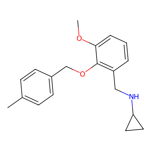 N-{3-methoxy-2-[(4-methylbenzyl)oxy]benzyl}cyclopropanamine structure