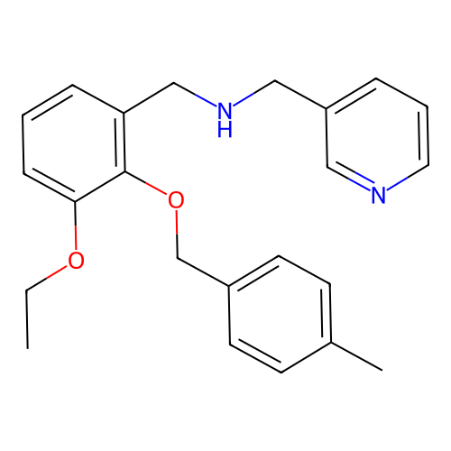 N-{3-ethoxy-2-[(4-methylbenzyl)oxy]benzyl}-N-(3-pyridinylmethyl)amine structure