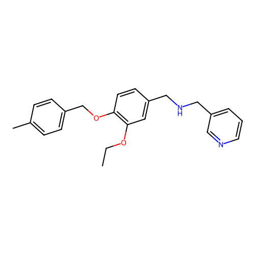 1-{3-ethoxy-4-[(4-methylbenzyl)oxy]phenyl}-N-(pyridin-3-ylmethyl)methanamine structure