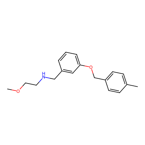 2-methoxy-N-[[3-[(4-methylphenyl)methoxy]phenyl]methyl]ethanamine structure