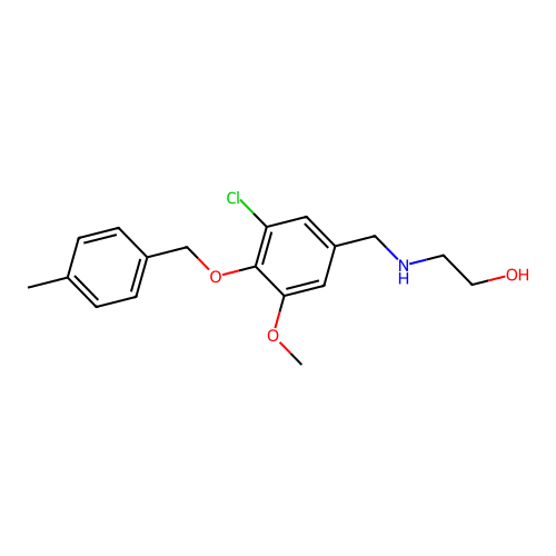 2-({3-Chloro-5-methoxy-4-[(4-methylbenzyl)oxy]benzyl}amino)ethanol structure