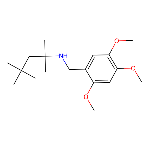 2,4,4-trimethyl-N-(2,4,5-trimethoxybenzyl)pentan-2-amine structure