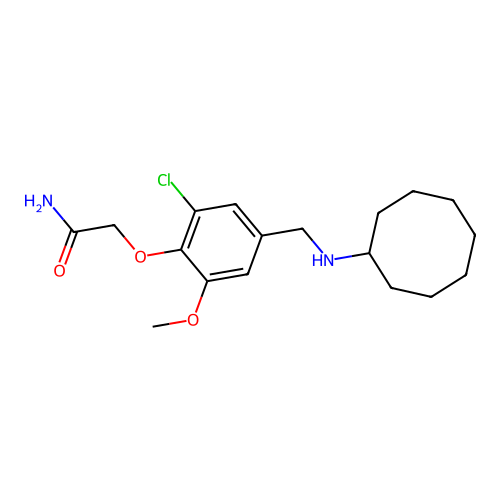 2-{2-Chloro-4-[(cyclooctylamino)methyl]-6-methoxyphenoxy}acetamide structure