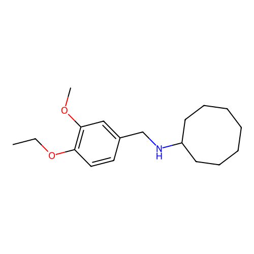 N-(4-ethoxy-3-methoxybenzyl)cyclooctanamine structure