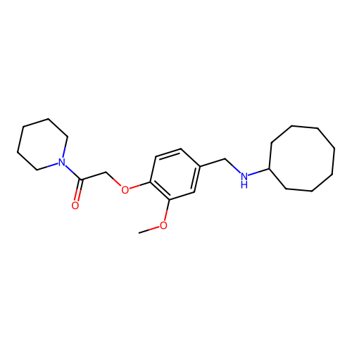 2-{4-[(Cyclooctylamino)methyl]-2-methoxyphenoxy}-1-(piperidin-1-yl)ethanone structure