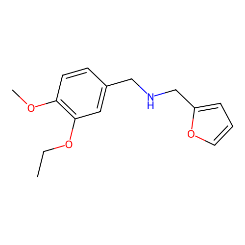 (3-Ethoxy-4-methoxy-benzyl)-furan-2-ylmethyl-amine structure