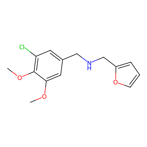 (3-Chloro-4,5-dimethoxy-benzyl)-furan-2-ylmethyl-amine structure