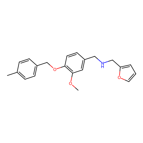 1-(furan-2-yl)-N-{3-methoxy-4-[(4-methylbenzyl)oxy]benzyl}methanamine structure