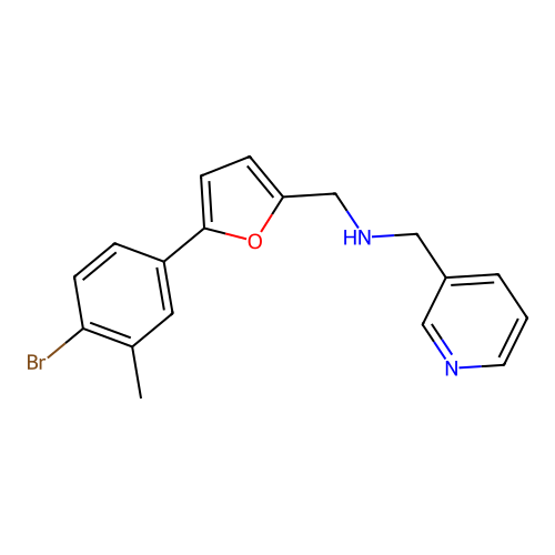 1-[5-(4-bromo-3-methylphenyl)furan-2-yl]-N-(pyridin-3-ylmethyl)methanamine structure