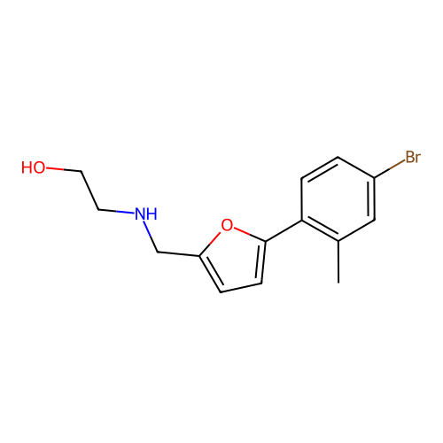 2-({[5-(4-Bromo-2-methylphenyl)furan-2-yl]methyl}amino)ethanol structure