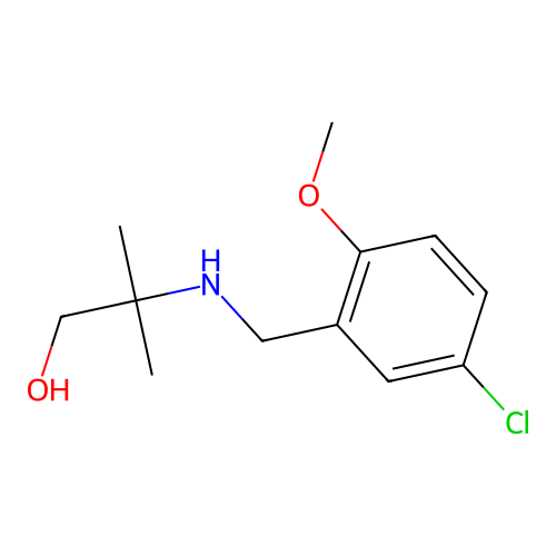 2-[(5-Chloro-2-methoxybenzyl)amino]-2-methylpropan-1-ol structure