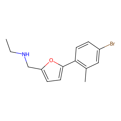 N-{[5-(4-bromo-2-methylphenyl)furan-2-yl]methyl}ethanamine structure