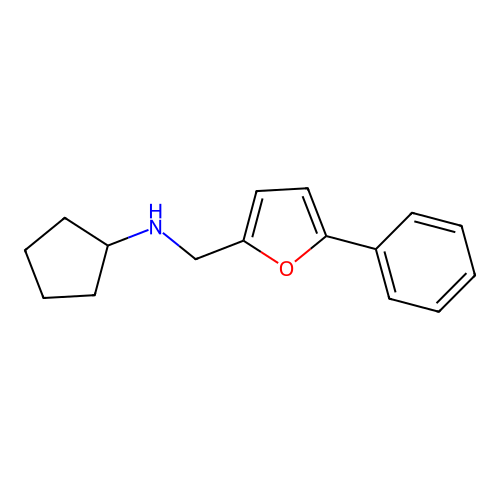 N-[(5-phenylfuran-2-yl)methyl]cyclopentanamine structure