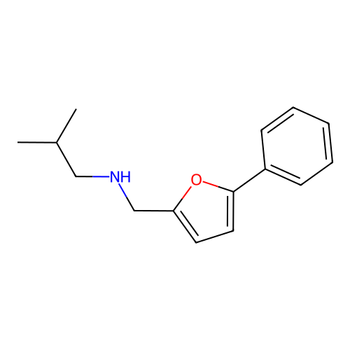 2-methyl-N-[(5-phenylfuran-2-yl)methyl]propan-1-amine structure