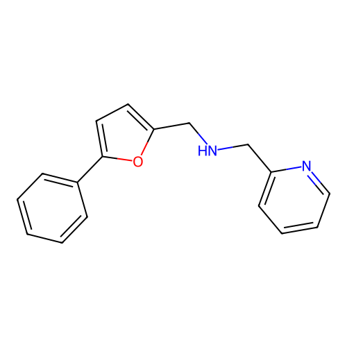 N-[(5-phenyl-2-furyl)methyl]-N-(2-pyridinylmethyl)amine structure