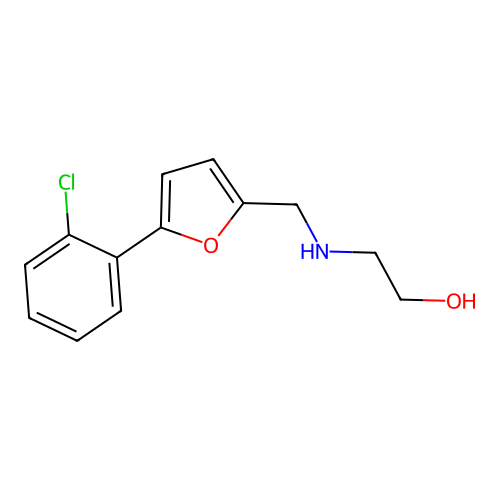 2-({[5-(2-Chlorophenyl)furan-2-yl]methyl}amino)ethanol structure