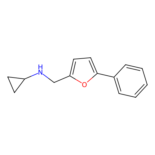 N-[(5-phenylfuran-2-yl)methyl]cyclopropanamine structure