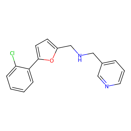 1-[5-(2-chlorophenyl)furan-2-yl]-N-(pyridin-3-ylmethyl)methanamine structure