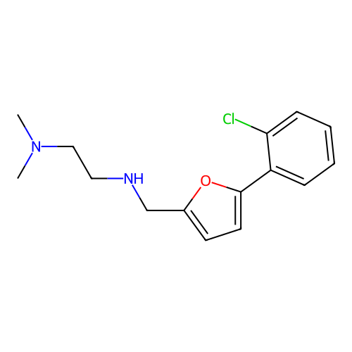 N'-{[5-(2-chlorophenyl)furan-2-yl]methyl}-N,N-dimethylethane-1,2-diamine structure
