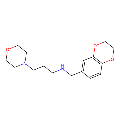 N-(2,3-dihydro-1,4-benzodioxin-6-ylmethyl)-N-[3-(4-morpholinyl)propyl]amine structure