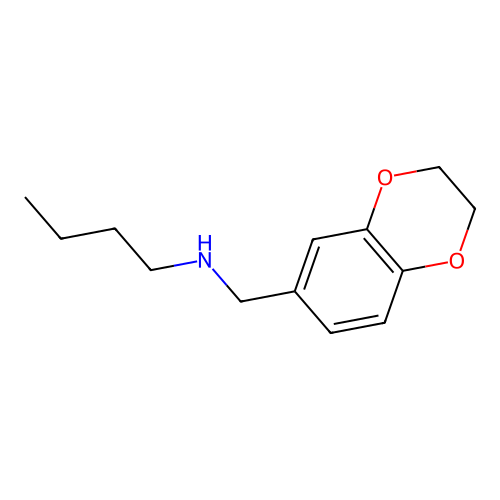 N-butyl-N-(2,3-dihydro-1,4-benzodioxin-6-ylmethyl)amine structure