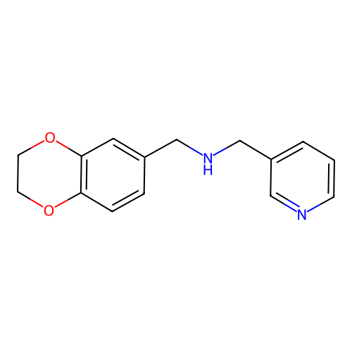 1-(2,3-dihydro-1,4-benzodioxin-6-yl)-N-(pyridin-3-ylmethyl)methanamine structure