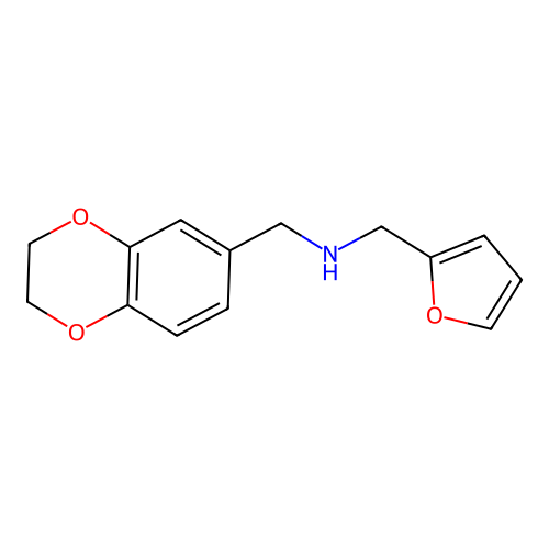 1-(2,3-dihydro-1,4-benzodioxin-6-yl)-N-(furan-2-ylmethyl)methanamine structure