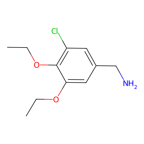 (3-Chloro-4,5-diethoxyphenyl)methanamine structure