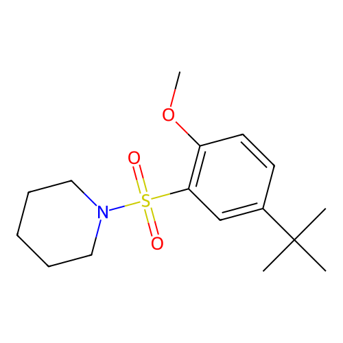 1-(5-Tert-butyl-2-methoxyphenyl)sulfonylpiperidine structure