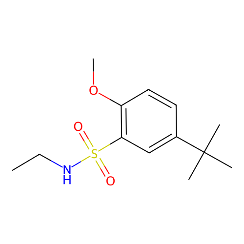 5-tert-butyl-N-ethyl-2-methoxybenzenesulfonamide structure