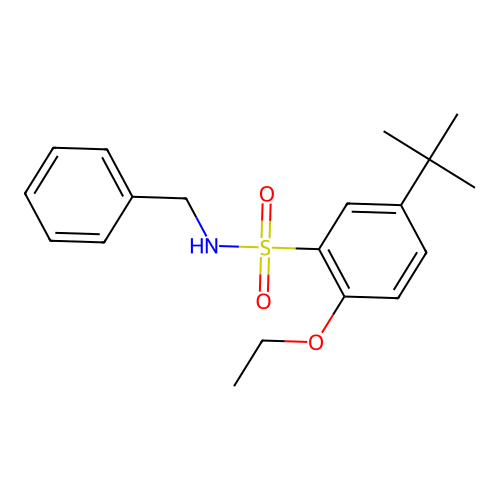 {[5-(Tert-butyl)-2-ethoxyphenyl]sulfonyl}benzylamine structure
