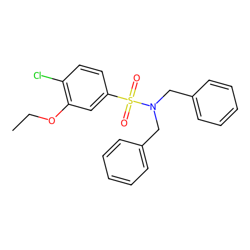N,N-dibenzyl-4-chloro-3-ethoxybenzene-1-sulfonamide structure