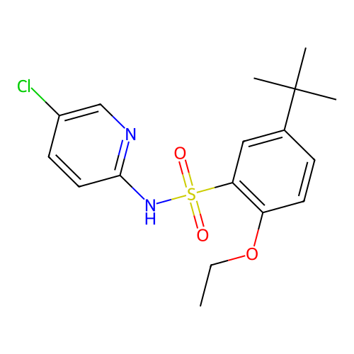 5-tert-butyl-N-(5-chloropyridin-2-yl)-2-ethoxybenzenesulfonamide structure
