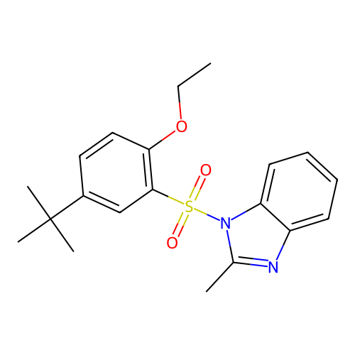 1-(5-tert-butyl-2-ethoxybenzenesulfonyl)-2-methyl-1H-1,3-benzodiazole structure