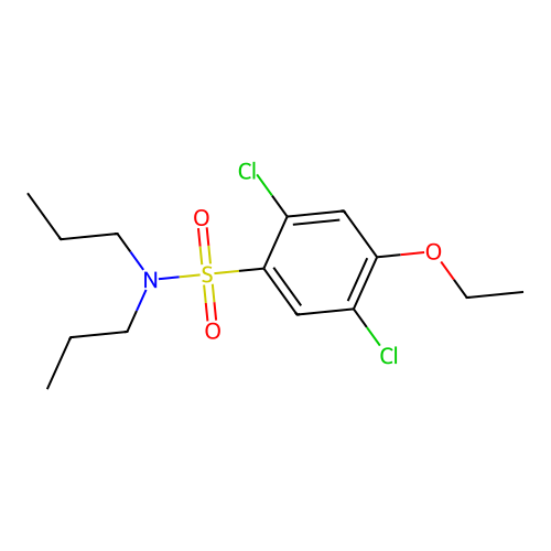 2,5-dichloro-4-ethoxy-N,N-dipropylbenzenesulfonamide structure