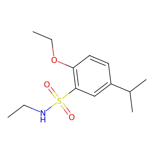 2-ethoxy-N-ethyl-5-isopropylbenzenesulfonamide structure