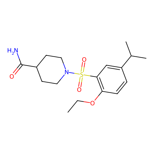 1-[(2-Ethoxy-5-isopropylphenyl)sulfonyl]-4-piperidinecarboxamide structure