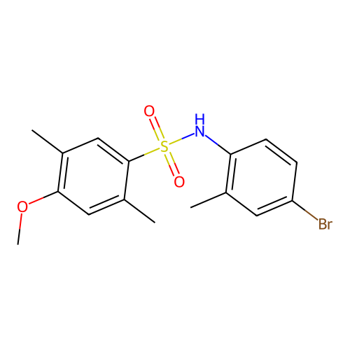 N-(4-bromo-2-methylphenyl)-4-methoxy-2,5-dimethylbenzenesulfonamide structure